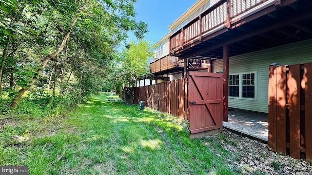 2066 Capstone Cir, Herndon, VA 20170 - view of green lawn with a deck
