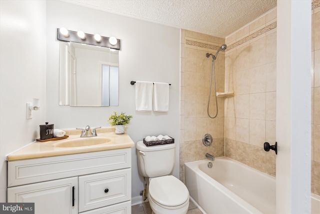 4376 Rock Ct, Waldorf, MD 20602 - full bath with vanity, a textured ceiling, and washtub / shower combination