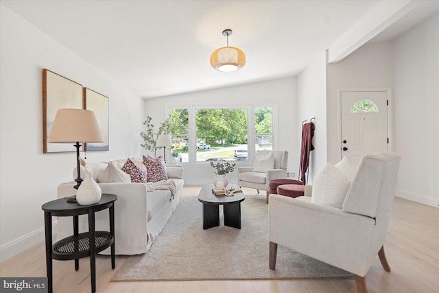 3402 Stevenswood Ct, Baltimore, MD 21244 - living room with lofted ceiling and wood finished floors