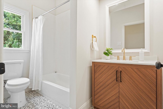 3402 Stevenswood Ct, Baltimore, MD 21244 - full bath featuring vanity, shower / bath combo, and tile patterned flooring