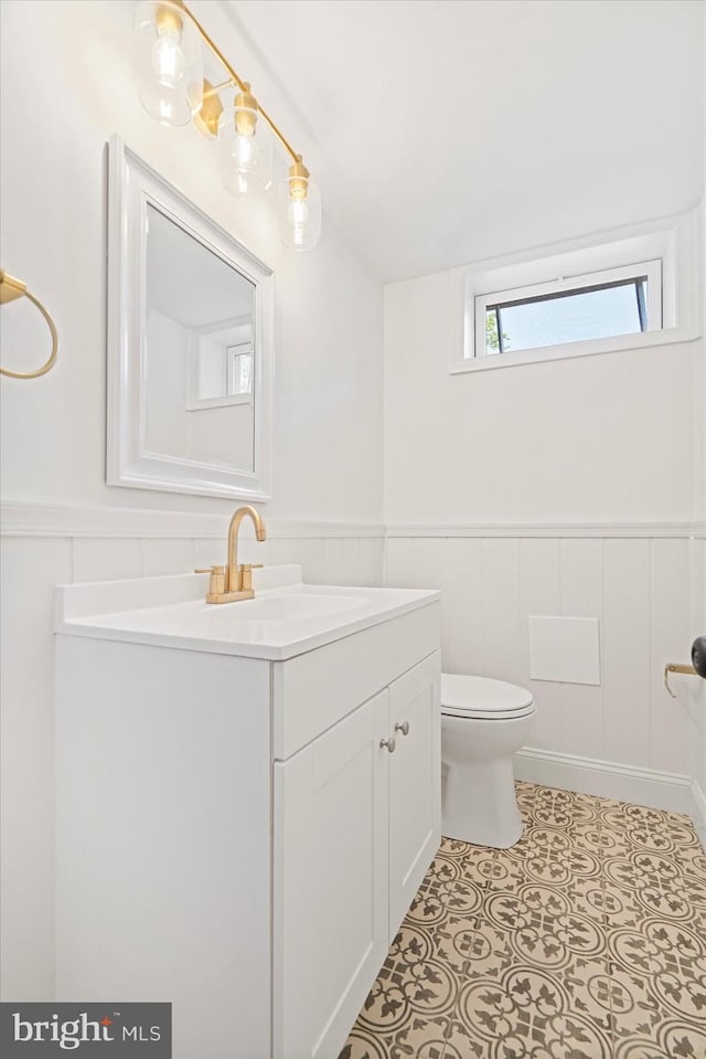 3402 Stevenswood Ct, Baltimore, MD 21244 - bathroom featuring vanity and a wainscoted wall