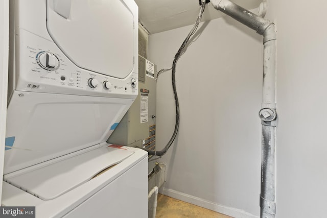 8995 Patterson Pl, Manassas, VA 20110 - laundry room with stacked washer / dryer