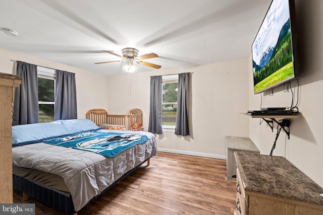 3519 Sunset Ave, Williamstown, NJ 08094 - bedroom featuring wood finished floors and a ceiling fan