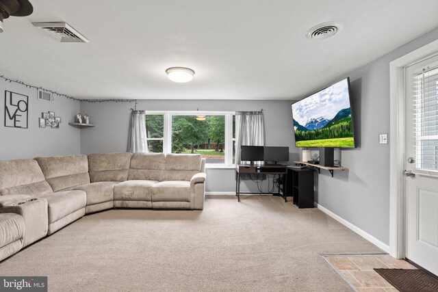 3519 Sunset Ave, Williamstown, NJ 08094 - carpeted living area featuring baseboards
