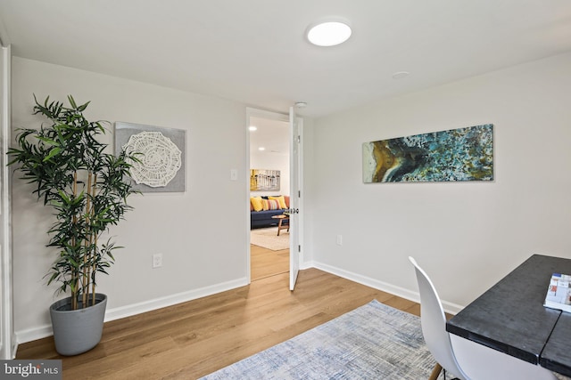 8328 Merrymount Dr, Baltimore, MD 21244 - home office featuring light wood finished floors and baseboards