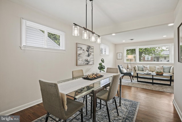 8328 Merrymount Dr, Baltimore, MD 21244 - dining space featuring dark wood-type flooring and recessed lighting