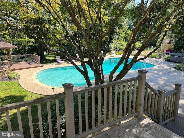 2424 Stanwick Rd, Phoenix, MD 21131 - view of swimming pool featuring a deck and a patio