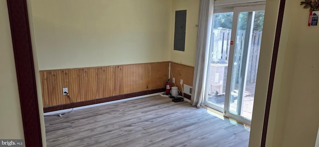 350 Juniper Ct, Herndon, VA 20170 - unfurnished room with electric panel, wainscoting, and wood finished floors