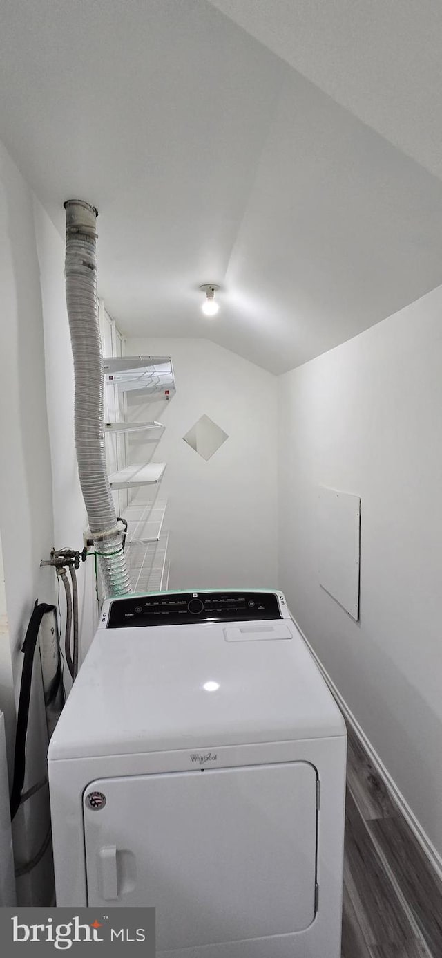 350 Juniper Ct, Herndon, VA 20170 - laundry room featuring washer / dryer and wood finished floors