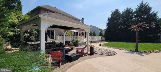 22 Millway Rd, Lumberton, NJ 08048 - view of patio / terrace with outdoor lounge area and a gazebo