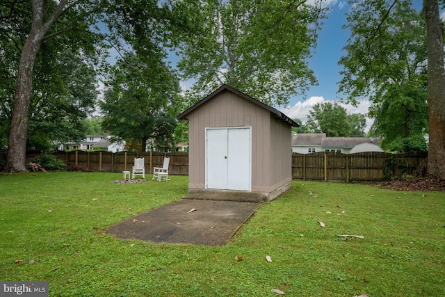 5379 Payne Dr, King George, VA 22485 - view of shed with a fenced backyard