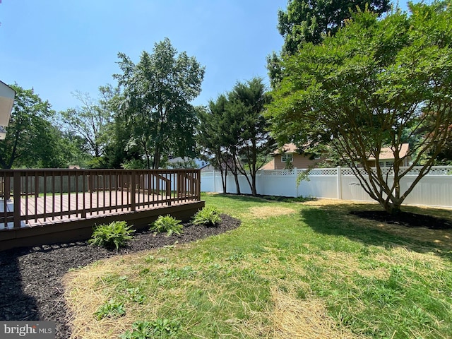 3103 Woodhaven Dr, Cinnaminson, NJ 08077 - fenced backyard featuring a wooden deck