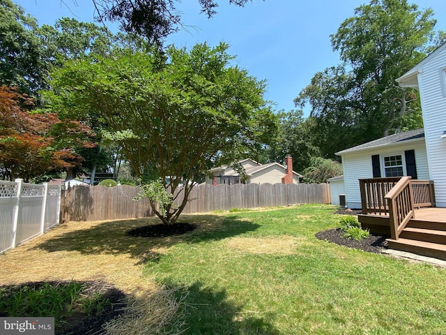 3103 Woodhaven Dr, Cinnaminson, NJ 08077 - fenced backyard with a deck