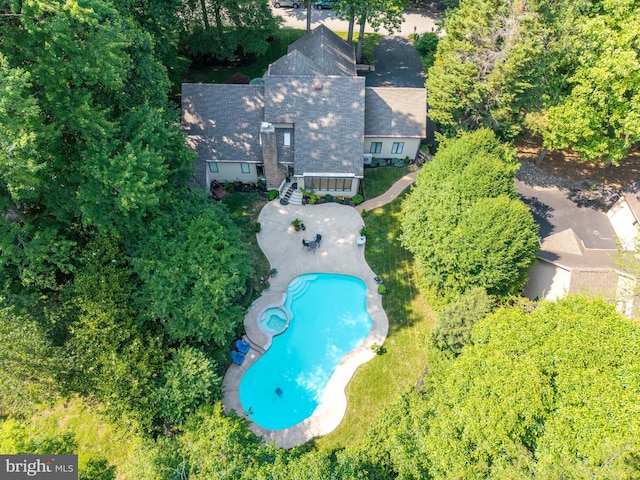 11 Forest Rdg, Newark, DE 19711 - view from above of property with a pool area and a tree filled landscape