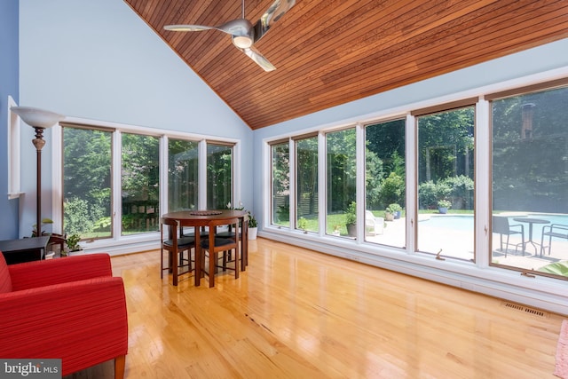 11 Forest Rdg, Newark, DE 19711 - sunroom featuring wood ceiling and high vaulted ceiling
