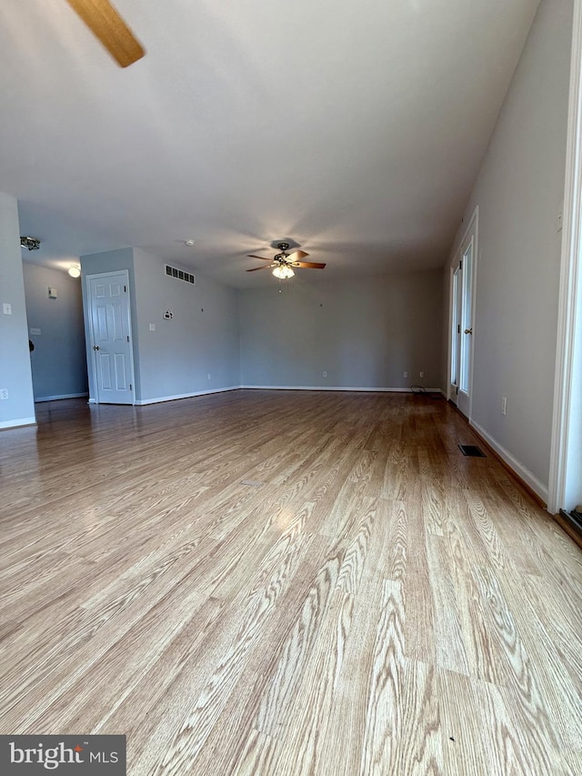 518 Leo Ct, Smyrna, DE 19977 - unfurnished living room featuring ceiling fan and wood finished floors