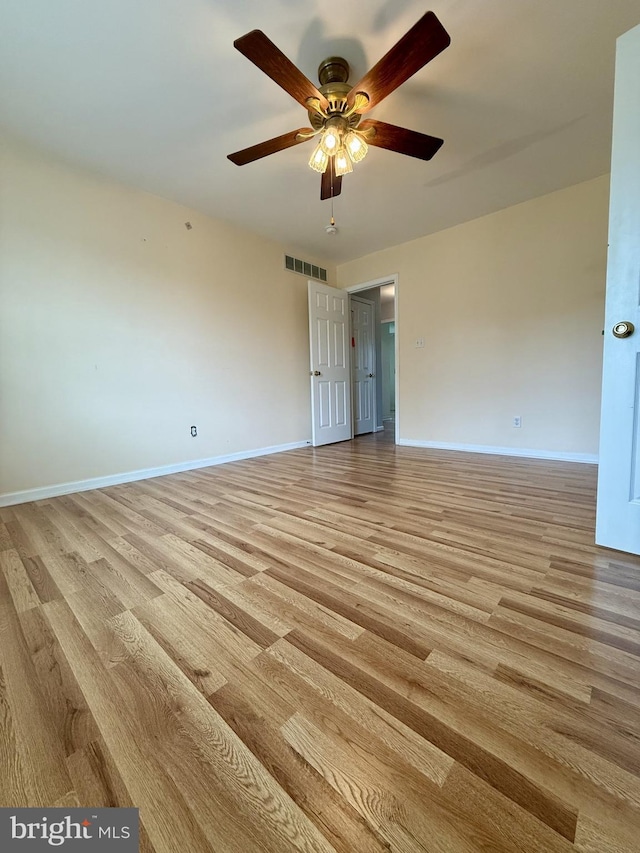 518 Leo Ct, Smyrna, DE 19977 - empty room with a ceiling fan and light wood-type flooring