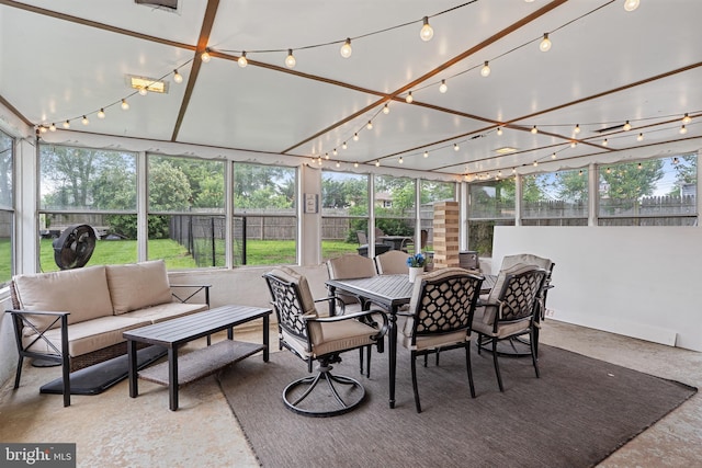 202 E Franklin Ave, Edgewater Park, NJ 08010 - sunroom with an outdoor hangout area, plenty of natural light, and outdoor dining area