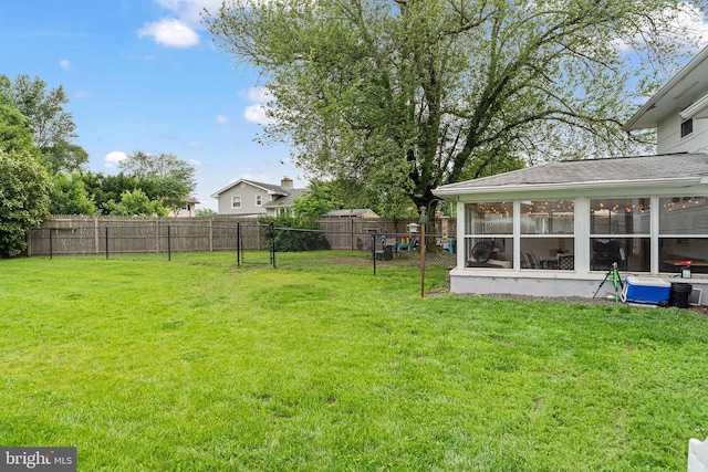 202 E Franklin Ave, Edgewater Park, NJ 08010 - fenced yard featuring a sunroom