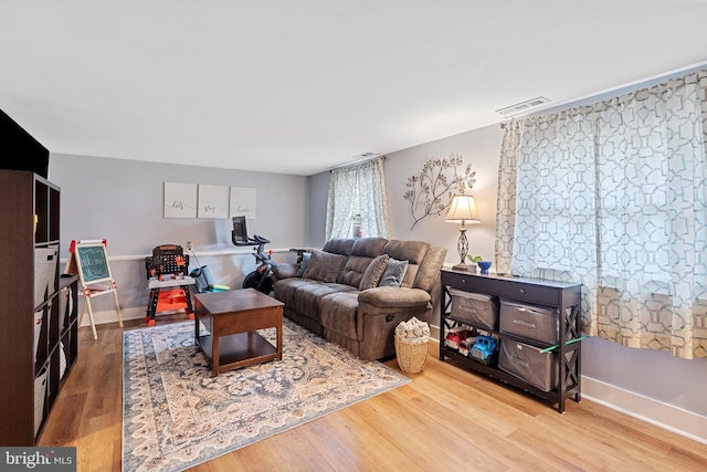 202 E Franklin Ave, Edgewater Park, NJ 08010 - living area featuring wood finished floors and baseboards