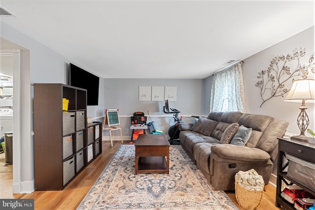 202 E Franklin Ave, Edgewater Park, NJ 08010 - living room featuring wood finished floors and baseboards
