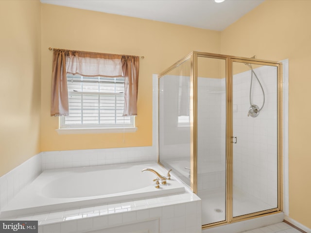 2135 Vittoria Ct Unit 33, Bowie, MD 20721 - bathroom featuring a garden tub and a shower stall