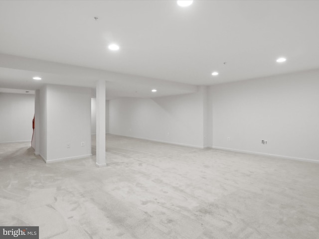 2135 Vittoria Ct Unit 33, Bowie, MD 20721 - finished basement with recessed lighting and light colored carpet