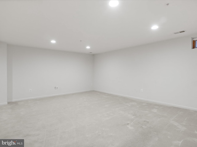 2135 Vittoria Ct Unit 33, Bowie, MD 20721 - empty room featuring recessed lighting, light carpet, and fire sprinkler in ceiling