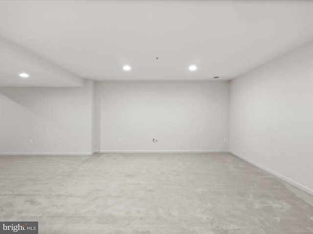 2135 Vittoria Ct Unit 33, Bowie, MD 20721 - finished below grade area with recessed lighting and light carpet