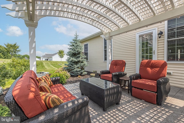 1 Chase Cir, Barto, PA 19504 - view of patio featuring outdoor lounge area and a pergola