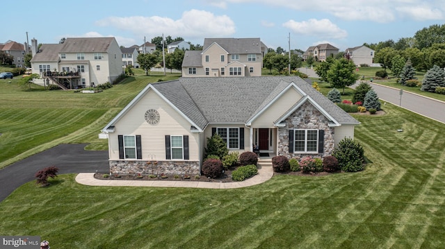 1 Chase Cir, Barto, PA 19504 - view of front of home with stone siding, a residential view, and a front yard