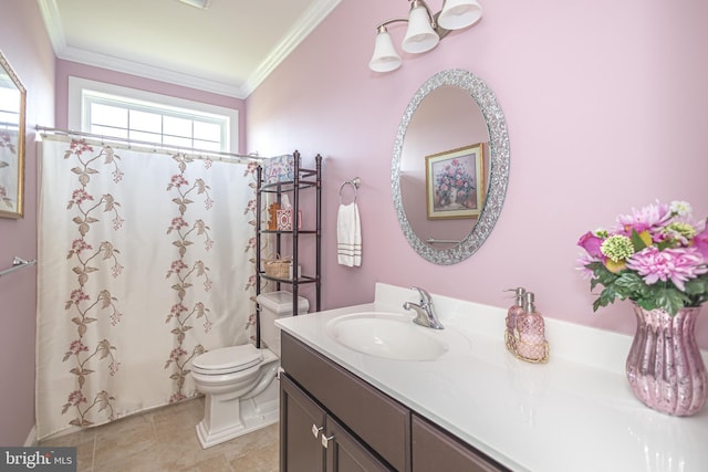 1 Chase Cir, Barto, PA 19504 - full bath featuring crown molding, vanity, and curtained shower