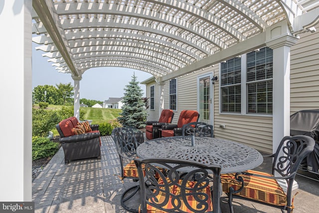 1 Chase Cir, Barto, PA 19504 - view of patio / terrace featuring a pergola, outdoor dining space, and outdoor lounge area