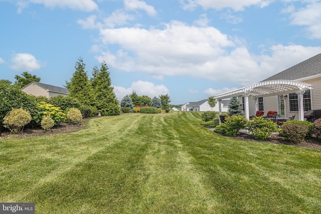1 Chase Cir, Barto, PA 19504 - view of green lawn with a pergola and a patio area