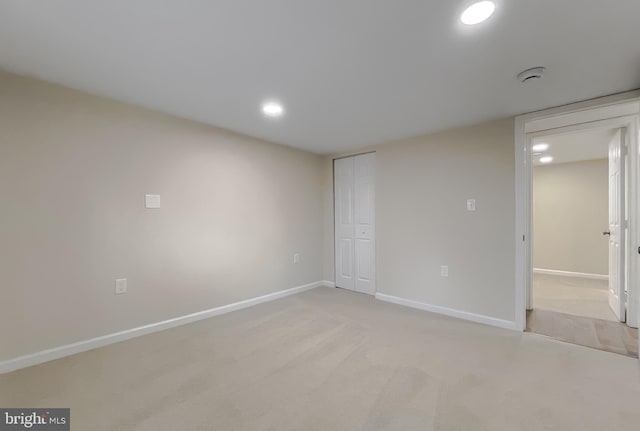 16000 Manning Rd W, Accokeek, MD 20607 - unfurnished bedroom featuring recessed lighting, a closet, and light carpet