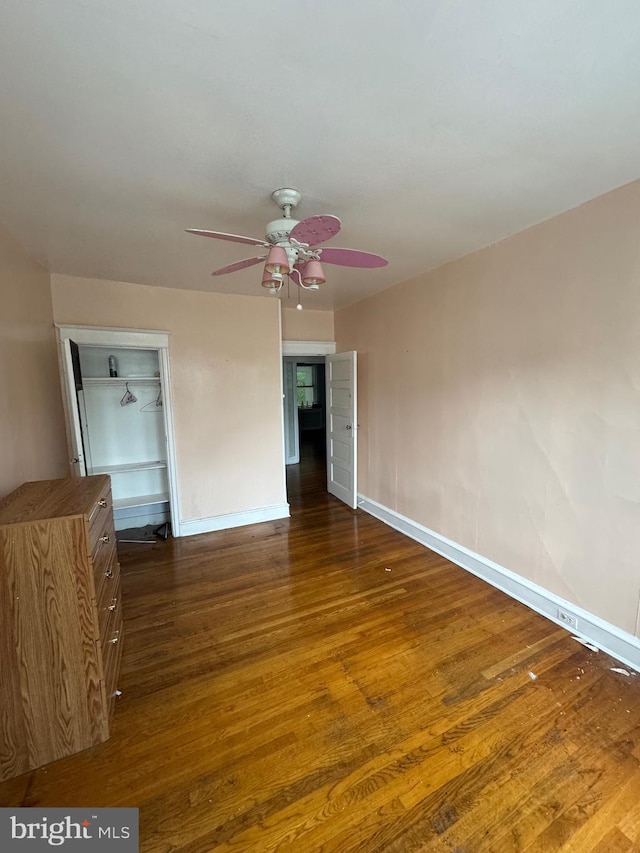 2004 N Jefferson St, Wilmington, DE 19802 - spare room with wood finished floors and a ceiling fan
