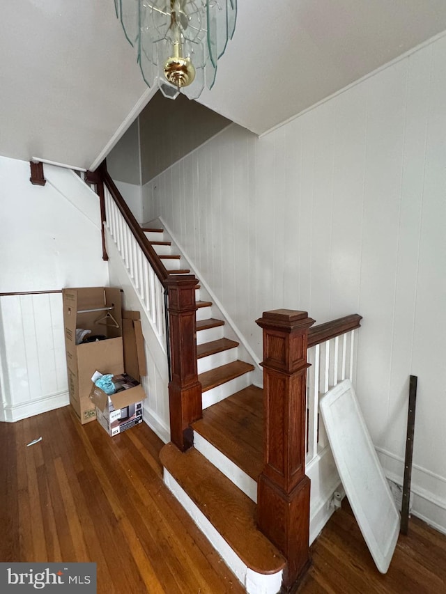 2004 N Jefferson St, Wilmington, DE 19802 - stairway featuring hardwood / wood-style flooring