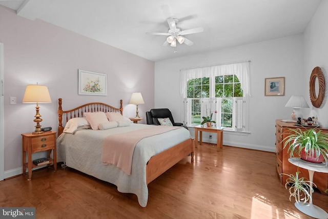 580 Buchanon Rd, Honey Brook, PA 19344 - bedroom featuring wood finished floors and a ceiling fan