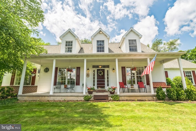 580 Buchanon Rd, Honey Brook, PA 19344 - view of front of house with a front lawn, a porch, and a shingled roof
