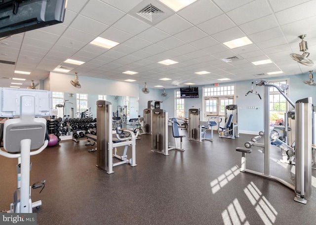 17723 Madaket Way, Lewes, DE 19958 - workout area featuring a drop ceiling