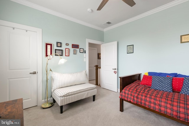17723 Madaket Way, Lewes, DE 19958 - carpeted bedroom featuring ornamental molding and ceiling fan