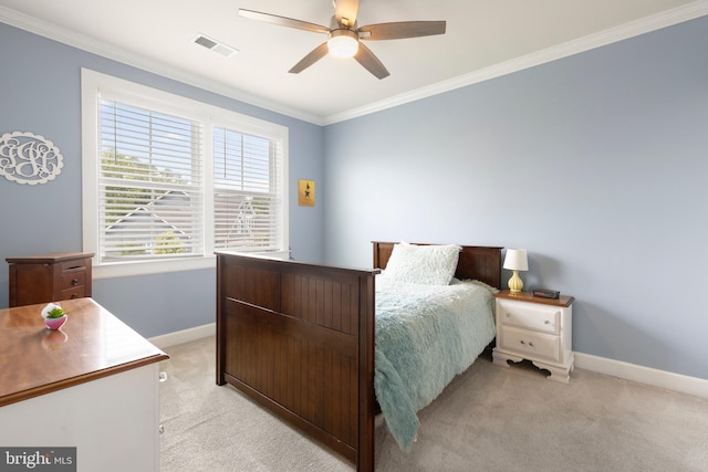 17723 Madaket Way, Lewes, DE 19958 - bedroom featuring light colored carpet, crown molding, and ceiling fan