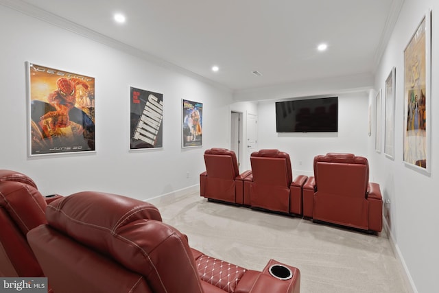17723 Madaket Way, Lewes, DE 19958 - cinema featuring ornamental molding, carpet floors, and recessed lighting