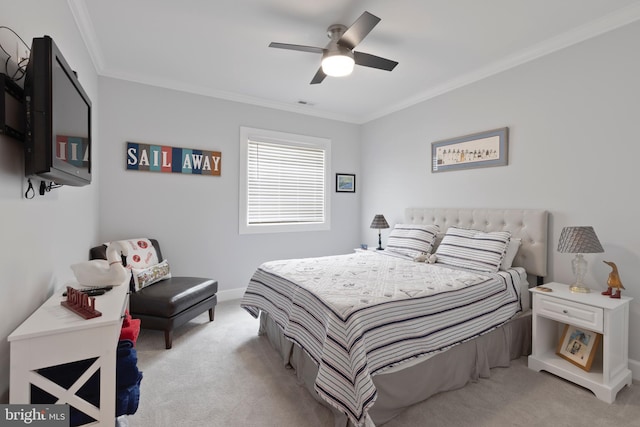 17723 Madaket Way, Lewes, DE 19958 - bedroom featuring carpet flooring, ornamental molding, and ceiling fan