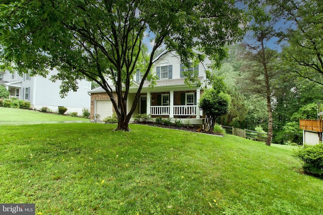 8225 Triple Crown Rd, Bowie, MD 20715 - view of front facade with a garage and a porch
