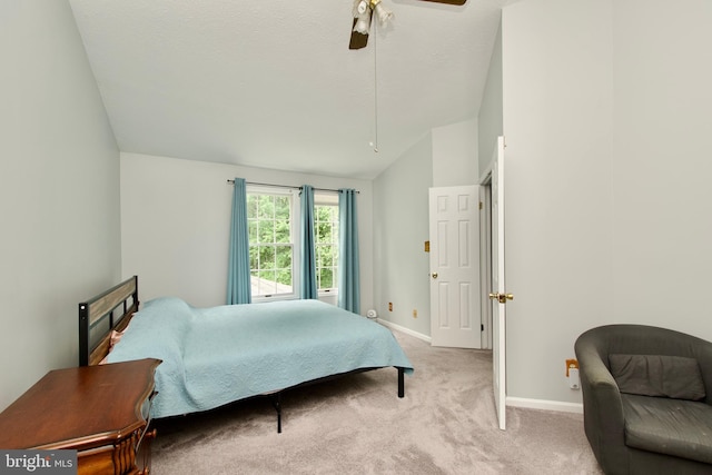 8225 Triple Crown Rd, Bowie, MD 20715 - bedroom with lofted ceiling, light colored carpet, and ceiling fan