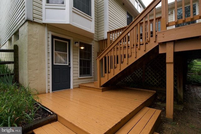 8225 Triple Crown Rd, Bowie, MD 20715 - wooden terrace featuring stairway