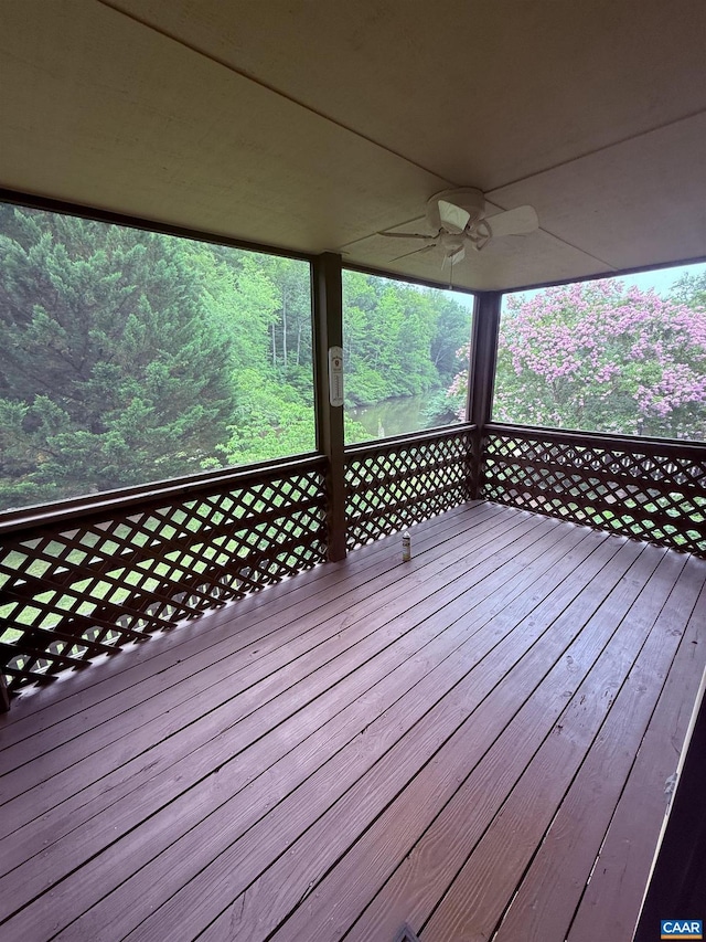 1303 Branchlands Dr, Charlottesville, VA 22901 - wooden terrace featuring a ceiling fan