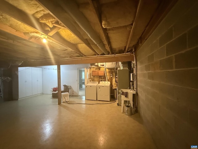 1303 Branchlands Dr, Charlottesville, VA 22901 - unfinished basement featuring washer and dryer