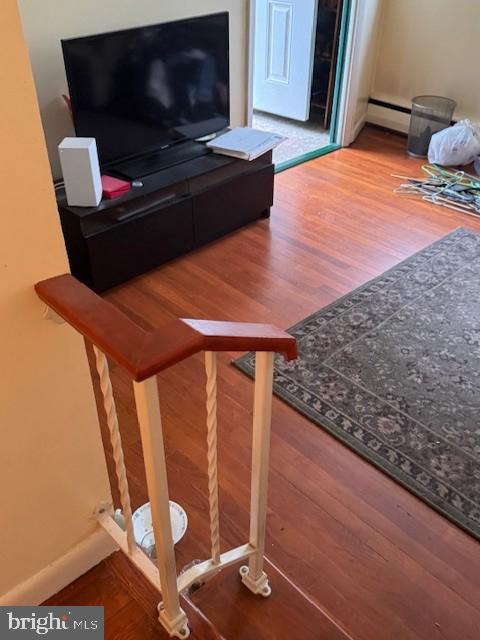 418 Jefferson St, Lansdale, PA 19446 - detailed view of wood finished floors and baseboard heating